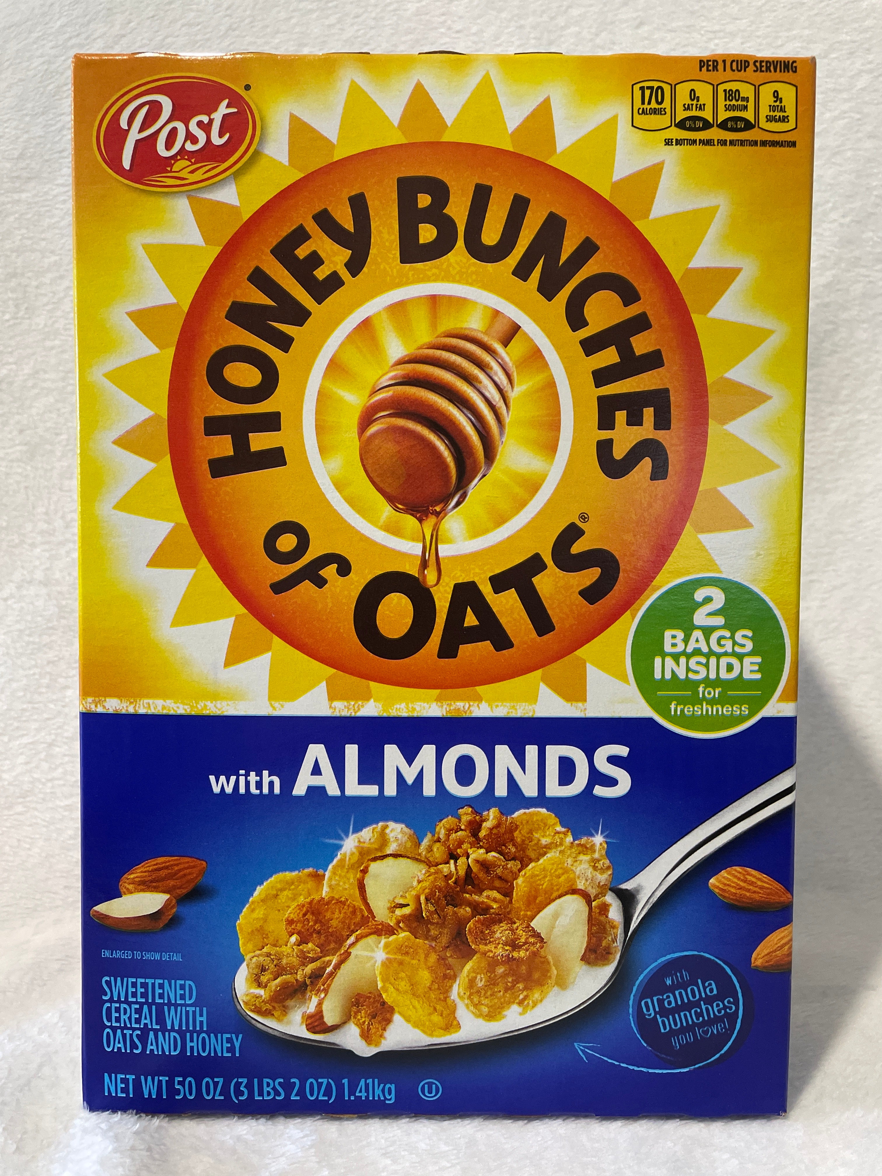 Yến mạch mật ong Post Honey Bunches với hạnh nhân